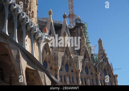 Antoni Gaudis Basílica de la Sagrada Família, Barcelona, Spanien Stockfoto