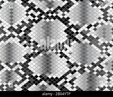 Graues Muster der Schlangenhaut, nahtlose Abbildung Stockfoto