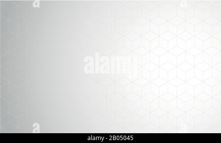 Weißer silberfarbener, geometrischer Universalhintergrund für die Präsentation von Geschäftspräsentationen Abstraktes, elegantes, nahtloses Muster. Minimalistisch leeres, dreieckiges BG. Einfarbige Halbton-Abdeckung. Moderner digitaler Vektor eps 10 Stock Vektor
