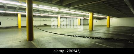 Leerer Parkplatz, Kalifornien, USA Stockfoto