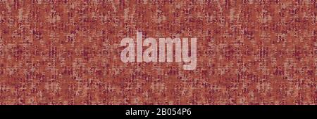 Weiche Unschärfe Damask Ikat Tapestry Banner Textur. Nahtloses Grenzmuster. Abstrakter Raum-Dye-Motif-Melange-Effekt Mit Blootched. Mehrfarbige, Kunstspice Stock Vektor