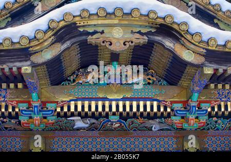 Detail der Tosho-gu Schrein in Nikko, Japan Stockfoto