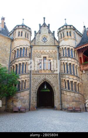 3. Juni 2019: Fassade des Schlosses Marienburg bei Hannover, Niedersachsen, Deutschland Stockfoto