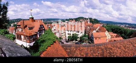 Gebäude in einer Stadt, Tubingen, Baden-Württemberg, Deutschland Stockfoto