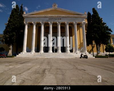 Fassade einer Ausstellungshalle, Zappeion, nationaler Garten von Athen, Athen, Attika, Griechenland Stockfoto