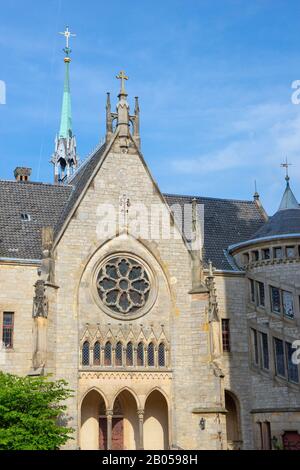 3. Juni 2019: Fassade des Schlosses Marienburg bei Hannover, Niedersachsen, Deutschland Stockfoto