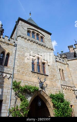 3. Juni 2019: Fassade des Schlosses Marienburg bei Hannover, Niedersachsen, Deutschland Stockfoto