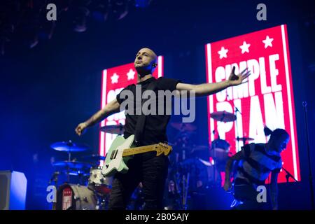 Jeff Stinco Lead Gitarrist von Simple Plan, live im O2 victoria Warehouse manchester UK, 13. Februar 2020 Stockfoto