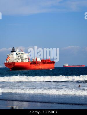 Boot in der Nähe des Strandes puerto de san jose guatemala Stockfoto