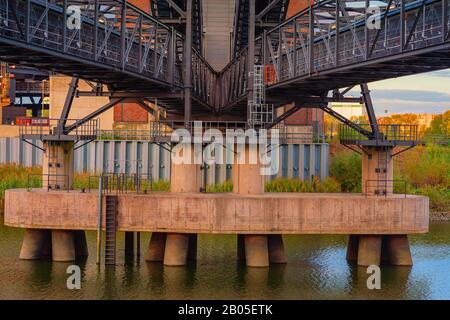 Förderanlage Moorburger Kraftwerk, Deutschland, Hamburg, Moorburg Stockfoto