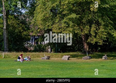 York, 15. Jul.: Außenansicht der Museum Gardens am 15. Jul. 2011 in York, Großbritannien Stockfoto