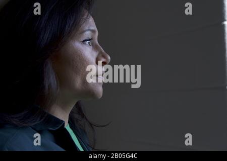 April 2017: Crystal Munoz posiert für Porträts im Gefängnis FMC Carswell. Im Februar 2020 erhielt Munoz eine Kommutation von Präsident Trump. (Bild: © Wes Bruer/ZUMA Wire) Stockfoto