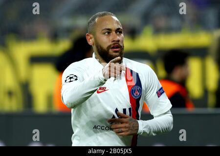 18. februar 2020 Dortmund, Deutschland Fußball Borussia Dortmund gegen Paris Saint Germain L-R: Neymar von Paris Saint Germain Stockfoto