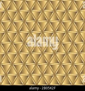 Goldene Dreiecke, nahtloses Muster. Hintergrund Eps8-Vektor Stock Vektor