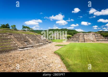 Arroyo-Gruppe von El Tajin, wichtigste archäologische Stätte im Nordosten Mesoamerikas, Maya-Ruinen, Veracruz, Mexiko, Mittelamerika Stockfoto