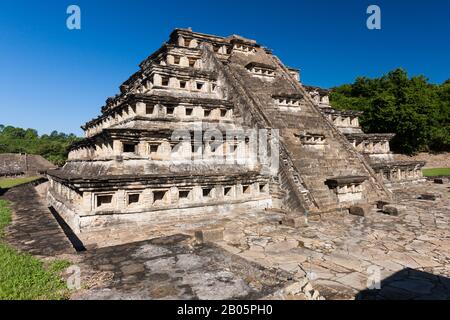 Pyramide der Nischen, El Tajin, wichtigste archäologische Stätte im Nordosten Mesoamerikas, Maya-Ruinen, Veracruz, Mexiko, Mittelamerika Stockfoto