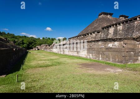 Der südliche Ballcourt von El Tajin, wichtigste archäologische Stätte im Nordosten Mesoamerikas, Maya-Ruinen, Veracruz, Mexiko, Mittelamerika Stockfoto