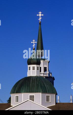 USA, ALASKA, INSIDE PASSAGE, BARANOF ISLAND, SITKA, ST. MICHAELS KATHEDRALE Stockfoto