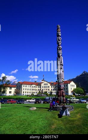 USA, ALASKA, INSIDE PASSAGE, BARANOF ISLAND, SITKA, SITZ DES STAATSPIONIERS VON SITKA Stockfoto