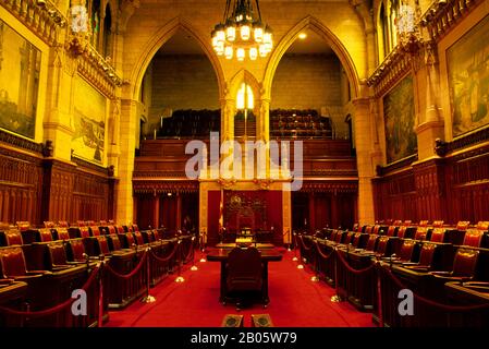 KANADA, ONTARIO, OTTOWA, PARLAMENTSGEBÄUDE, SENAT Stockfoto