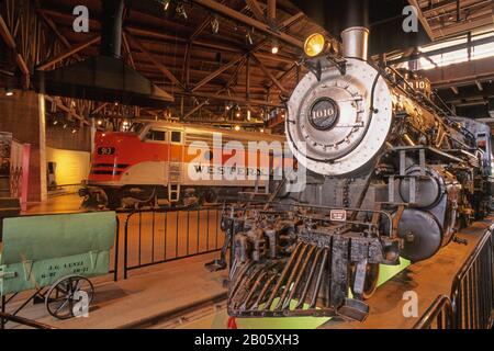 USA, KALIFORNIEN, OLD SACRAMENTO, CALIFORNIA STATE RAILROAD MUSEUM, AUSSTELLUNGEN Stockfoto
