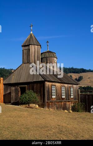 USA, NORDKALIFORNIEN, FORT ROSS STATE HISTORIC PARK, KAPELLE Stockfoto