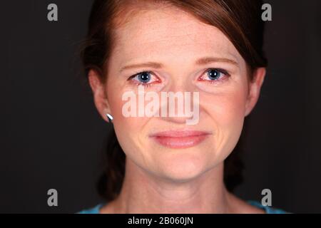 Frauen weibliche Mutter Weinte Tränen Des Glücks oder Der Traurigkeit Stockfoto