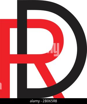 Letter Rd Linked Line bunt Design Vector Stock Vektor