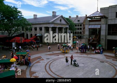 USA, MASSACHUSETTS, BOSTON, DOWNTOWN, QUINCY MARKET, ÜBERSICHT Stockfoto