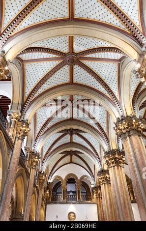 Chhatrapati Shivaji Maharaj Terminus Interior, früher Victoria Terminus, ist ein historischer Endbahnhof und UNESCO-Weltkulturerbe. Stockfoto