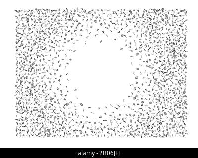 Farbige Konfettihintergründe. Handgezeichnetes Ägypten zeichnet Tapete ab. Neue Hintergrundfarbe für Konfetti. Stock Vektor