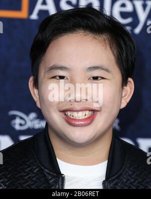 Hollywood, Vereinigte Staaten. Februar 2020. Albert Tsai trifft auf die Weltpremiere Von Disney Und Pixars "Onward" ein, die am 18. Februar 2020 im El Capitan Theatre in Hollywood, Los Angeles, Kalifornien, Vereinigte Staaten abgehalten wurde. (Foto von Xavier Collin/Image Press Agency) Credit: Image Press Agency/Alamy Live News Stockfoto