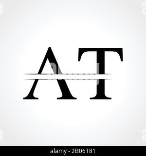 Erste zu schreiben Logo mit Kreativen Moderne Typografie Vektor Vorlage. Kreative Abstract Schreiben an Logo Design Stock Vektor