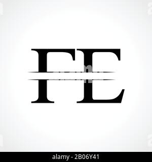 FE schreiben Typ Logo Design vector Template. Abstrakte Buchstaben FE Logo Design Stock Vektor