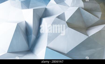 3D-Rendering mit niedrigem poly-geometrischem Hintergrund Stockfoto