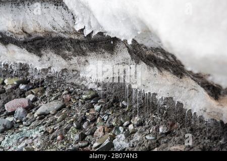 Ein sich zurückziehende Gletscher auf Livingston Island, South Shetland Islands, Antarktis. Stockfoto