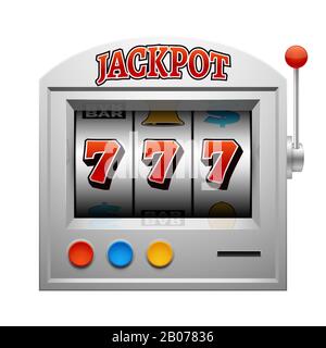 Casino Spielautomat Vektor Glücksspiel und Gewinnkonzept. Jackpot in Gamble Game Illustration Stock Vektor