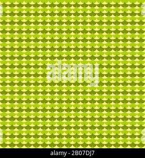 Grüner Ginkgo biloba hinterlässt ein nahtloses Muster. Hintergrund nahtlose grafische und abstrakte Vektordarstellung