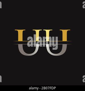 Initial UU Logo Design Vector Template. UU Schreiben Logo Design Stock Vektor
