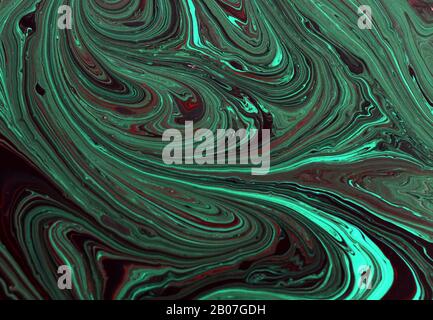 Bronze, blau und gold Marmor Muster. Golden Marmor Flüssigkeit abstrakt Hintergrund Stockfoto