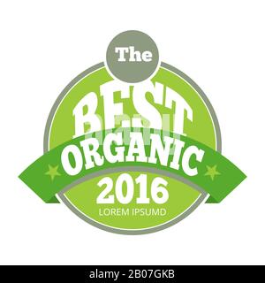 Umweltfreundliches Umweltzeichen für ökologische Produkte. Bester Produktaufkleber, Vektorgrafiken Stock Vektor