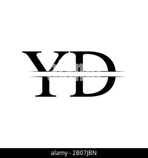 Vektor-Vorlage für das anfängliche YD-Logo-Design. Creative Letter YD Business Logo Vector Illustration Stock Vektor