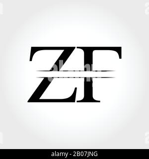 Vektor-Vorlage für das anfängliche Design von ZF-Logos. Creative Letter ZF Business Logo Vector Illustration Stock Vektor