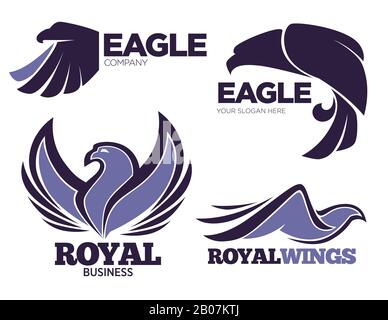 Eagle Birds Kollektion, Embleme und Firmenlogo Stock Vektor