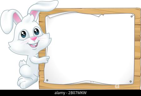 Osterhase Hase Anmelden Hintergrund Cartoon Stock Vektor