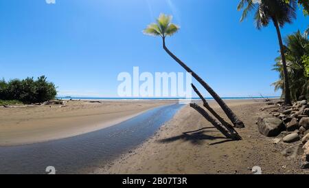 Strandszene aus Uvita, Costa Rica Stockfoto