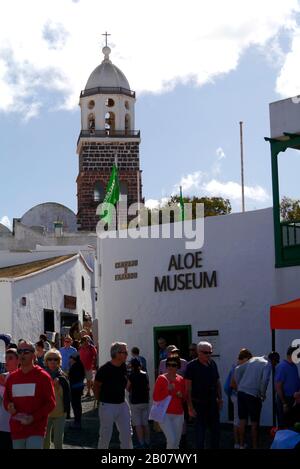 Aloe Museum, Sonntagsmarkt, Teguise, Lanzarote, Kanarische Inseln, Spanien Stockfoto