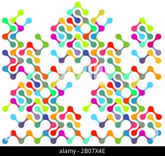 Verbindung, bunte abstrakte grafische Konzeptdarstellung Stock Vektor