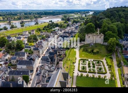 Frankreich, Indre et Loire, regionaler Naturpark der Loire-Touraine, Loire-Tal, das von der UNESCO zum Weltkulturerbe erklärt wird, Langeais, Chateau de Langeais Par Stockfoto