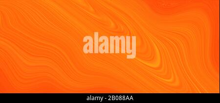 Orange und weiß, flüssige Ölfarbe. Abstrakter Hintergrund und Textur. Illustrationsbanner. Extremer Widescreen. Stockfoto